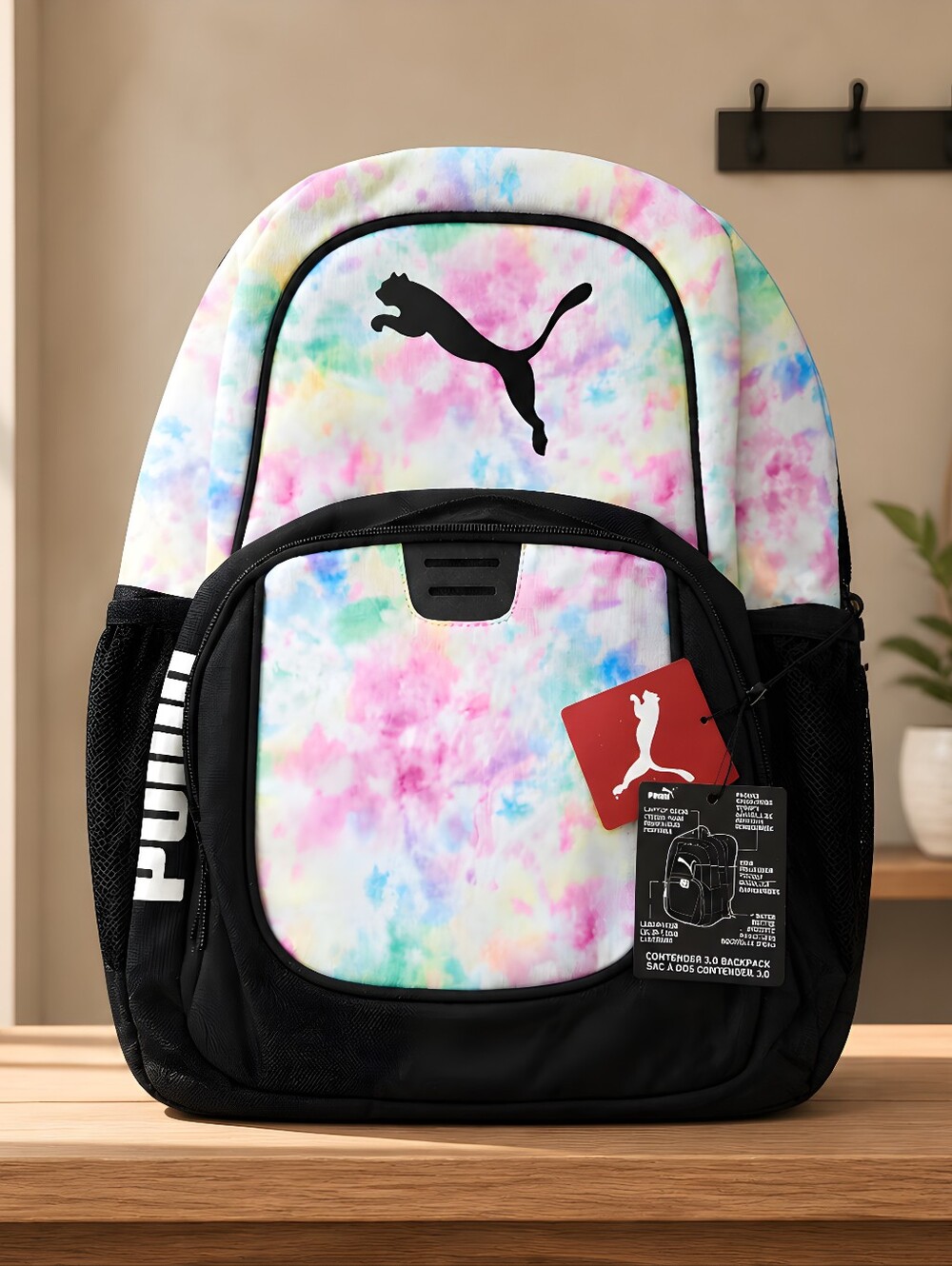 PUMA Evercat Contender 3.0 Backpack, "Rainbow" tie-dye pattern Unisex